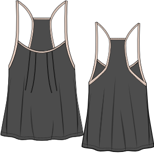 Fashion sewing patterns for Tank top 3038